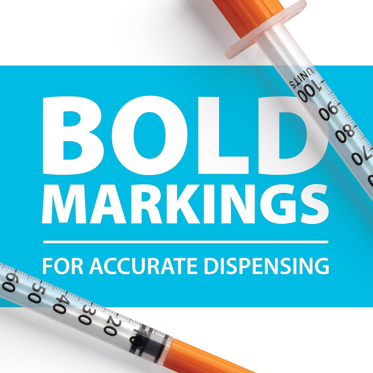 Easy Touch 30 Gauge U-100 Insulin Syringes (30G 0.5cc 5/16”) with 5/16” Short Needle, 0.5cc (50 Unit Capacity), Bold Markings for Accurate Dosing, Disposable, Box of 100( box damage)