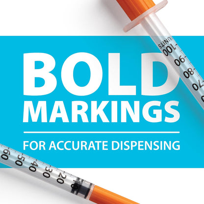 Easy Touch 30 Gauge U-100 Insulin Syringes (30G 0.5cc 5/16”) with 5/16” Short Needle, 0.5cc (50 Unit Capacity), Bold Markings for Accurate Dosing, Disposable, Box of 100( box damage)