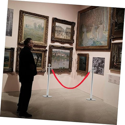ABOOFAN Stanchion Crowd Control Rope with Hooks Velour Lanyard for Queue Line Dividers Safety Breakaway Design for Events and Parties Barrier Rope