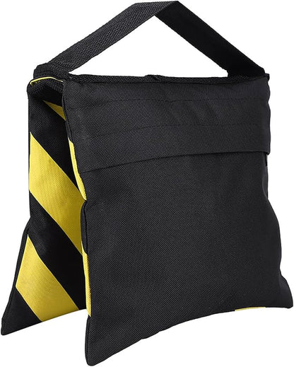 Heavy Duty Sandbag - Studio Video Sand Bag - Yellow  Black Stripes - Photography Weight Bags - for Studio Video Light Stand,Tripod