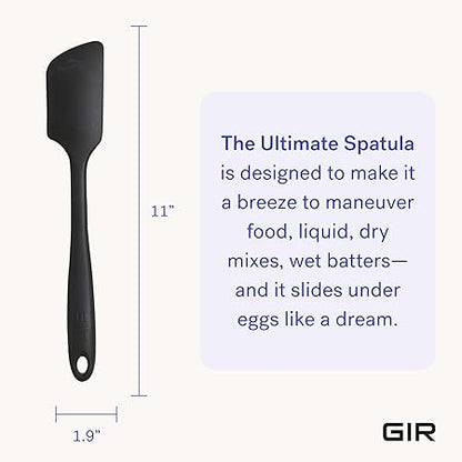 Get It Right Premium Silicone Spatula  Heat Resistant up to 550F  Seamless, Nonstick Kitchen Spatulas for Cooking, Baking, and Mixing  Ultimate - 11 IN, Black