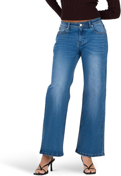 Forever 21 Women's Low Rise Baggy Stretch Denim