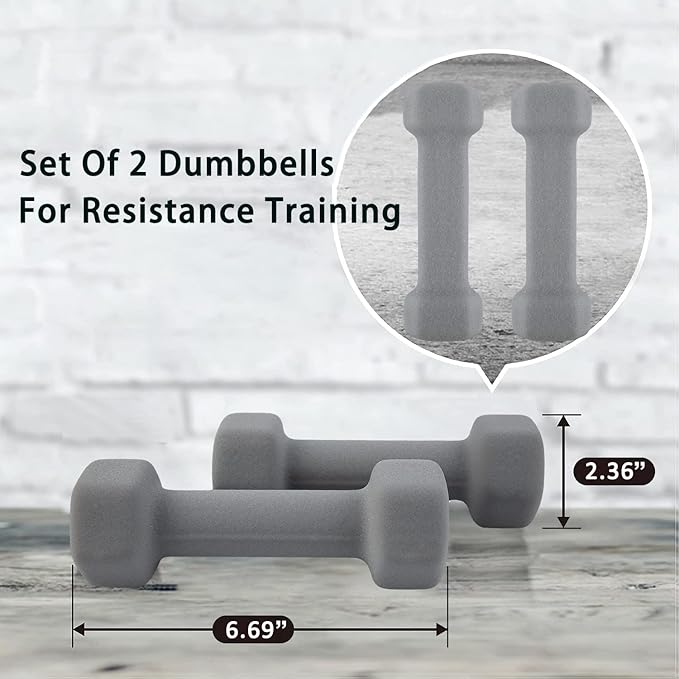 Saorzon Dumbbells Set of 2 Exercise Fitness Dumbbell for Home Gym Free Weights Hand Hex Dumb Bells