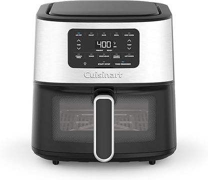 Cuisinart Air Fryer Oven  6-Qt Basket Stainless Steel Air Fryer  Dishwasher-Safe Parts with 5 Presets  Roast, Bake, Broil, Air Fry and Keep Warm  Quick & Easy Meals  AIR-200