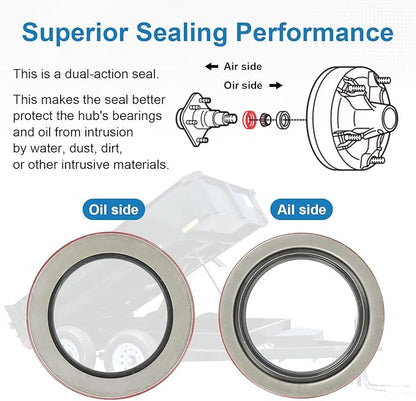 010-056-00 Oil Seal 3.125" X 4.506" Replacement for Dexter 10K 12K Heavy Duty 15K Axles Trailer Axle Bearing Seal