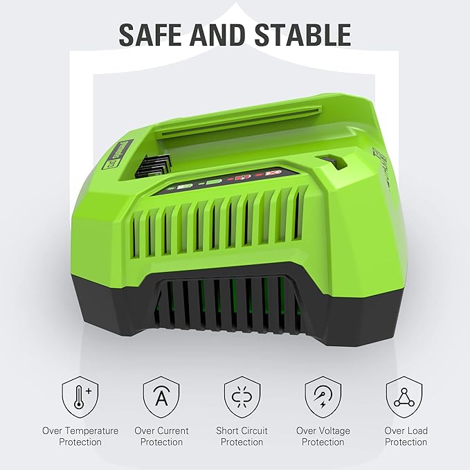 Greenworks PRO 80V Lithium Ion Single Port Rapid Battery Charger GCH8040