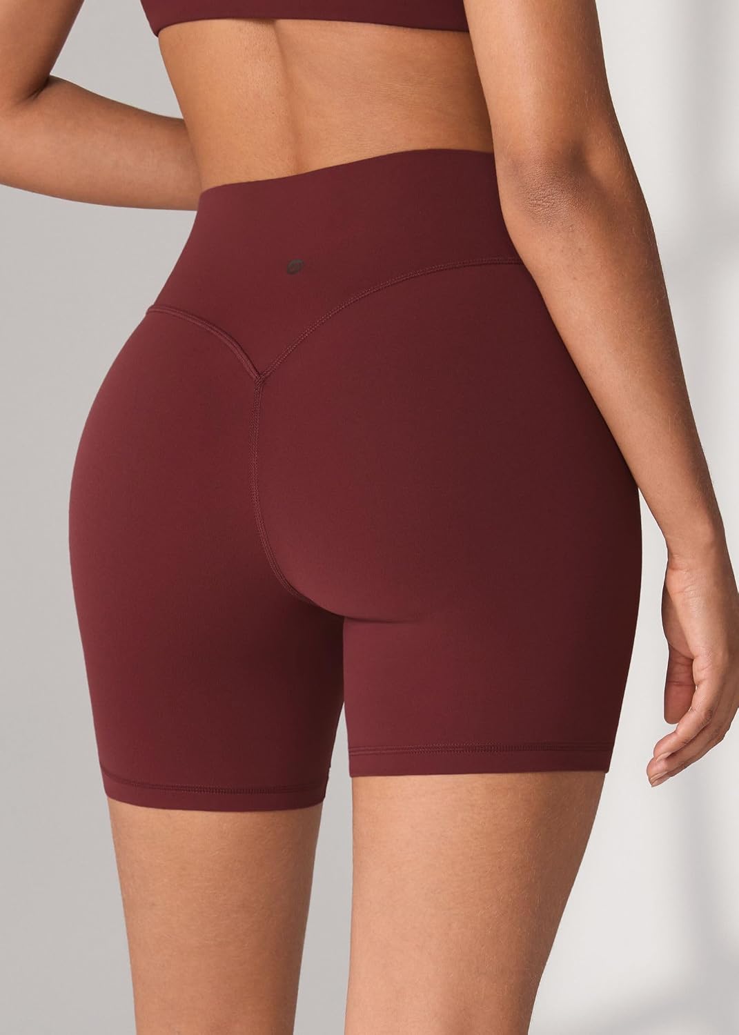 Hugcurve No Front Seam High Waisted Workout Biker Shorts for Women 6 Inches Tummy Control Buttery Soft Yoga Pants Gym