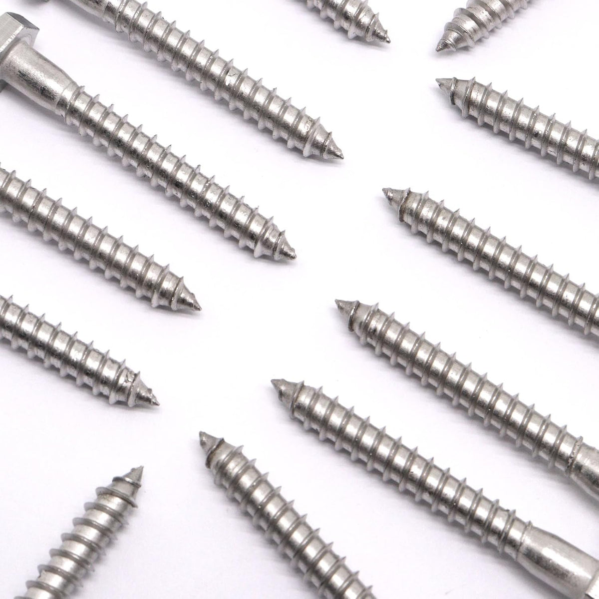 3/8" X 3-1/2" Hex Lag Screws, 304 Stainless Steel Lag Screws Bolts for Wood (16PCS, Black)