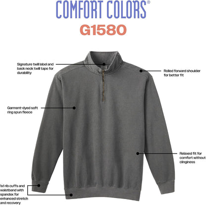 Comfort Colors Adult 1/4 Zip Style G1580 Sweatshirt