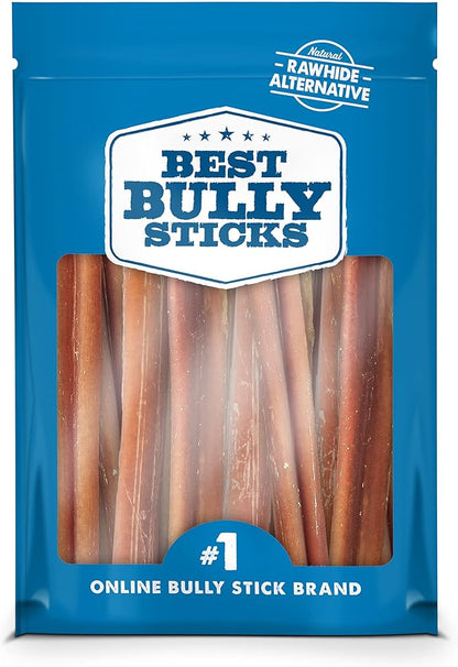 Best Bully Sticks 4 Inch Bully Sticks - 8 oz (Pack of 1) - 100 Natural Grass-Fed, Grain and Rawhide Free, Ideal for Small or Young Canines