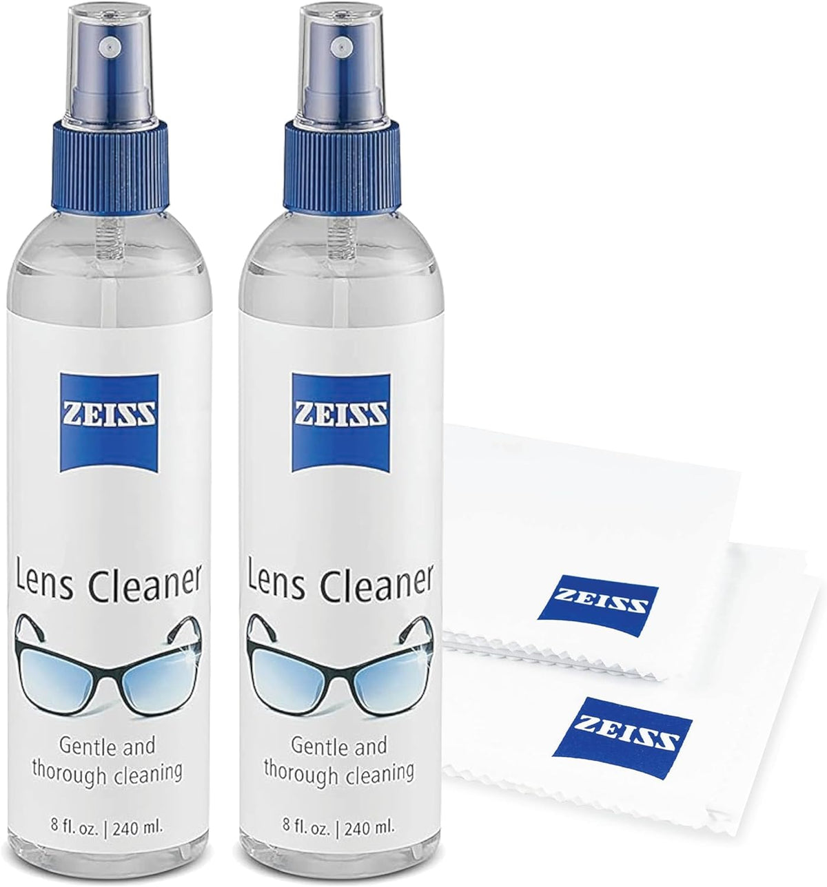ZEISS Lens Care – 2x 8oz Streak-Free Lens Spray for Eyeglasses and Optics (2 pack)