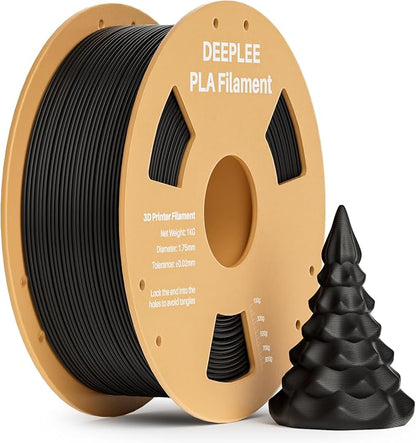PLA 1.75mm 3D Printer Filament, 1kg Black