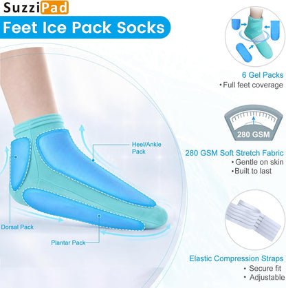 SuzziPad Cold Therapy Hand Ice Packs, Cooling Gloves for Chemotherapy, Chemo Care Package for Women and Men (Gloves and gloves ice packs only. Universal size)