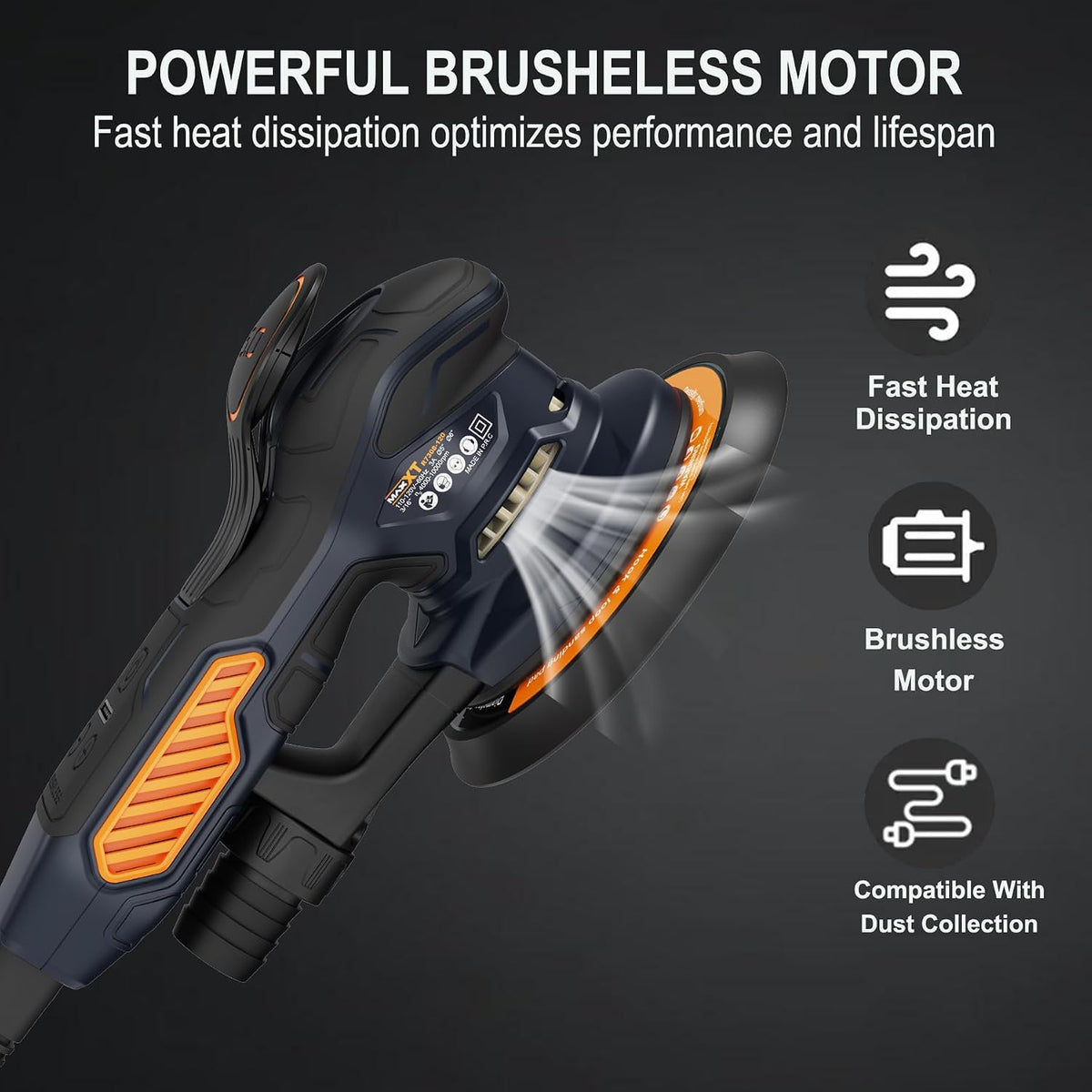 MAXXT Ramdon Orbital Sanders for 6inch, Only10000 RPM Electric Orbital Sander