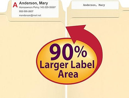 Smead SuperTab File Folder, Oversized 13-Cut Tab, Letter Size, Manila, 100 Per Box (10301)