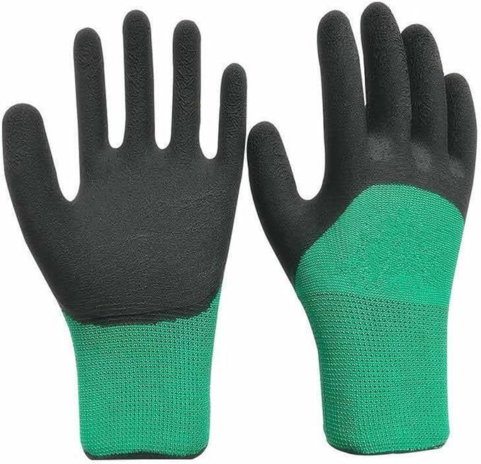 Gardening Gloves for Women Men,1 Pair Gardening Gloves Knitted Latex Breathable Waterproof for Lawn and Garden Clearance Items