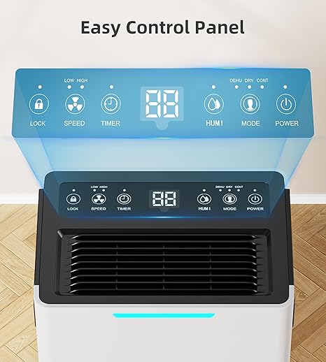 1500 Sq.ft Dehumidifier for Basement and Large Room, 21 Pint Dehumidifiers for Home with Drain Hose, Intelligent Humidity Control, 3 Operation Modes, 24H Timer, Ideal for RV, Bathroom, Bedroom