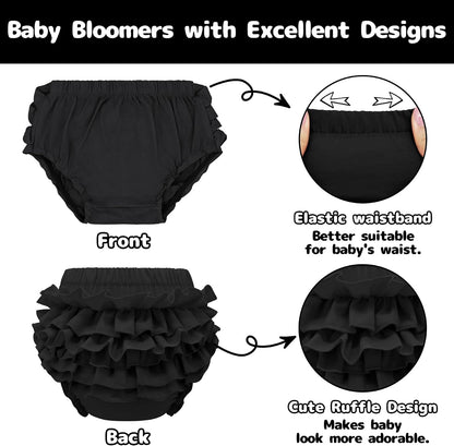 Baby Bloomers Diaper Covers for Girls Ruffle Bloomers for Toddler Girls Diaper Cover Baby Girl Shorts Infant Underwear