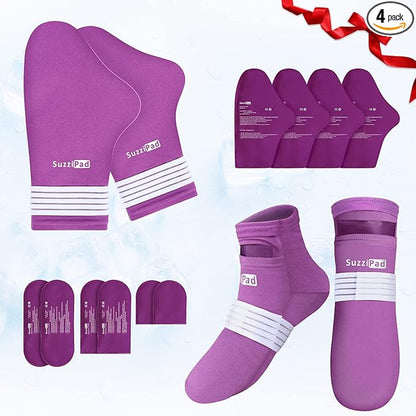 SuzziPad Cold Socks  Hand Ice Pack, Cooling Gloves for Chemotherapy, Chemo Care Package for Women and Men, SM, Purple