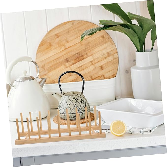 Plate Storage Rack Kitchen Dishware Basket Sink Dish Drainer Kitchen Utensil Holder Dish Drying Rack Plate Holder for Cabinet Plate Drying Rack Dishes Organizer Rack Khaki