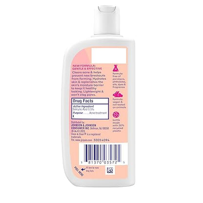 Clean Clear Essentials Dual Action Oil-Free Facial Moisturizer, Salicylic Acid Acne Treatment with Pro-Vitamin B5 Moisturizes While Treating Acne  Helping to Prevent Pimples, 4 fl. oz, 3 Pack