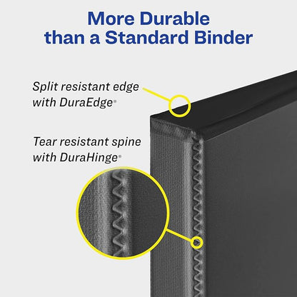 Avery Durable 3 Ring Binder, 1" Slant Rings, 1 Red Binder (27201)