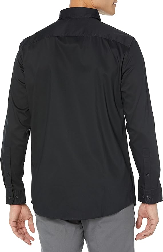 Essentials Dress Shirts, Button Down, Long Sleeve, Regular-Fit Stretch