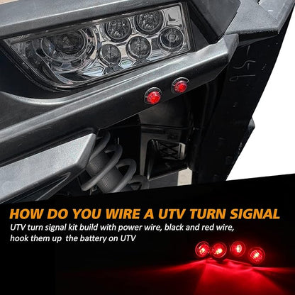 SUNPIE UTV Turn Signal Lights Universal UTV ATV Blinker Light  for Polaris, Can-Am, Teryx, CFMOTO