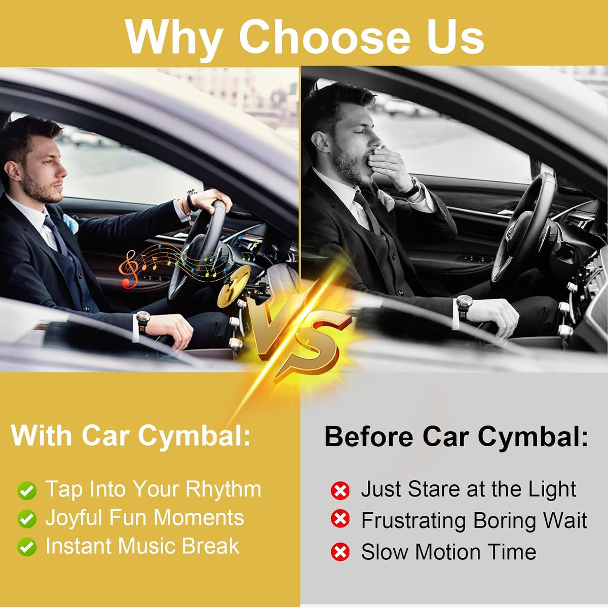 Car Cymbal Air Vent, Car Symbol Drum Air Vent, Crash Dash Board Drum Symbol, Mini Drums Crash Cymbal For Music Lovers(Gold)