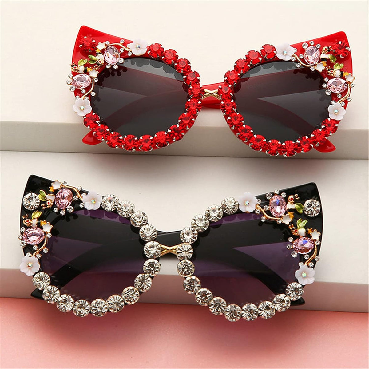 willochra Women's Cat Eye Rhinestone Sunglasses