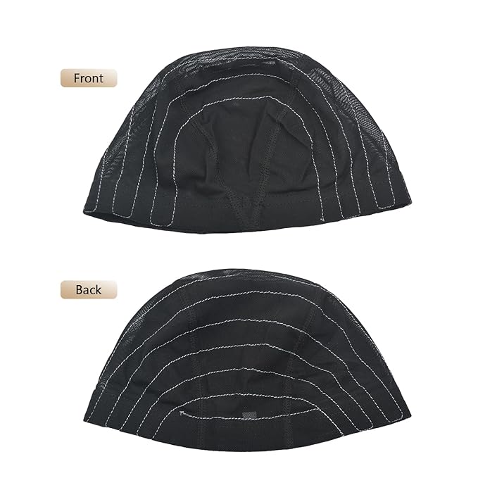 Mesh Dome Caps Wig Cap with Guideline Map for Wig Making Stretchable Wig Caps for Beginners Making Wigs (4x4 M)