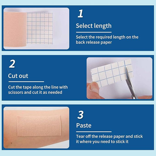 Premium Elastic Bandage Wrap,Self Adhesive Tape for bandages,Durable Compression Bandage,First Aid Tape,Elastic Self Adhesive Bandage,Athletic Waterproof,Non-Woven Bandage (3IN)