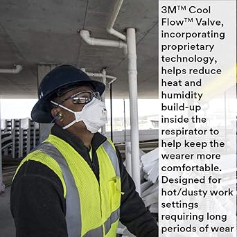 3M 58887719997169 Aura 9211PLUS Disposable N95 Respirators wCool Flow Valve (Pack of 10)