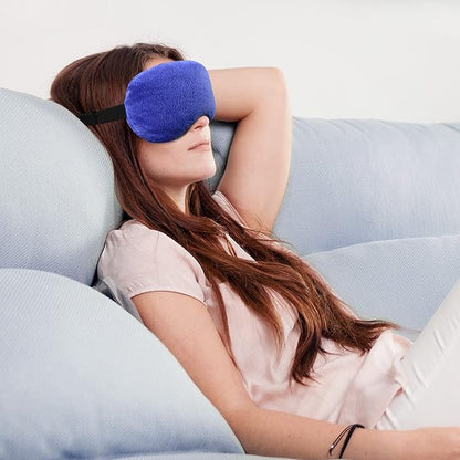 LotFancy Heated Eye Mask for Dry Eyes, Microwavable, Lavender Eye Compress Moist Heat, Cooling Eye Mask for Sleeping, Hot Cold Therapy for Stye, Puffy