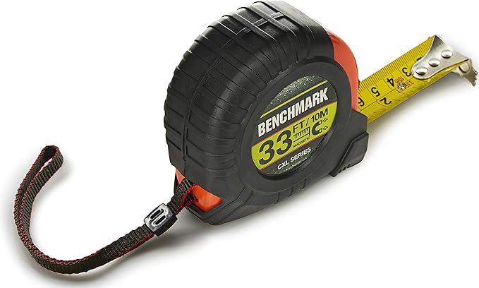 Benchmark - 33 FT Tape Measure with Large Magnetic Claw Tip - Inches and Centimeters
