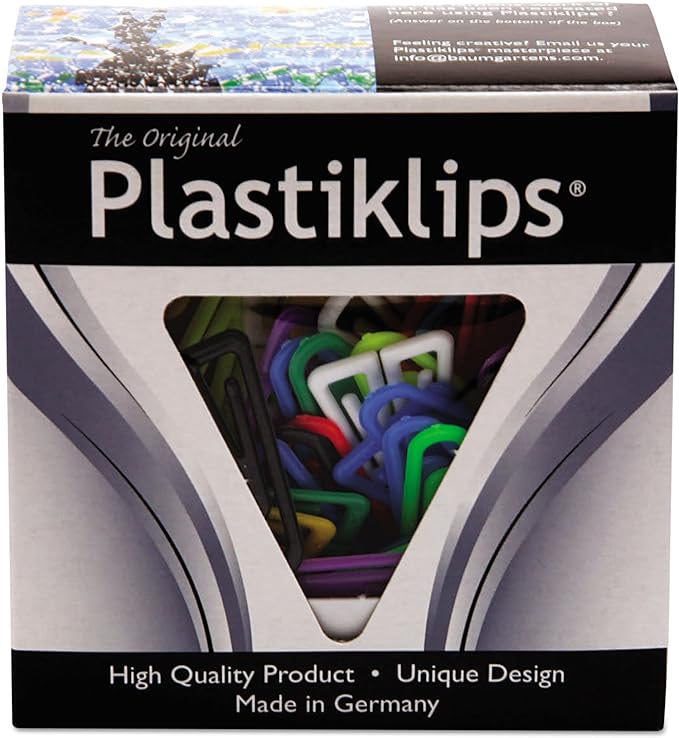 Baumgartens LP0600 Plastiklips Paper Clips, Large, Assorted Colors, 200/Box