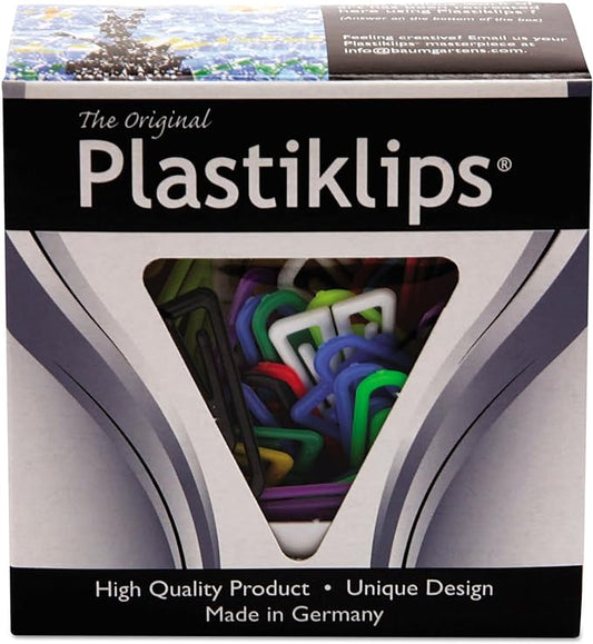 Baumgartens LP0600 Plastiklips Paper Clips, Large, Assorted Colors, 200/Box