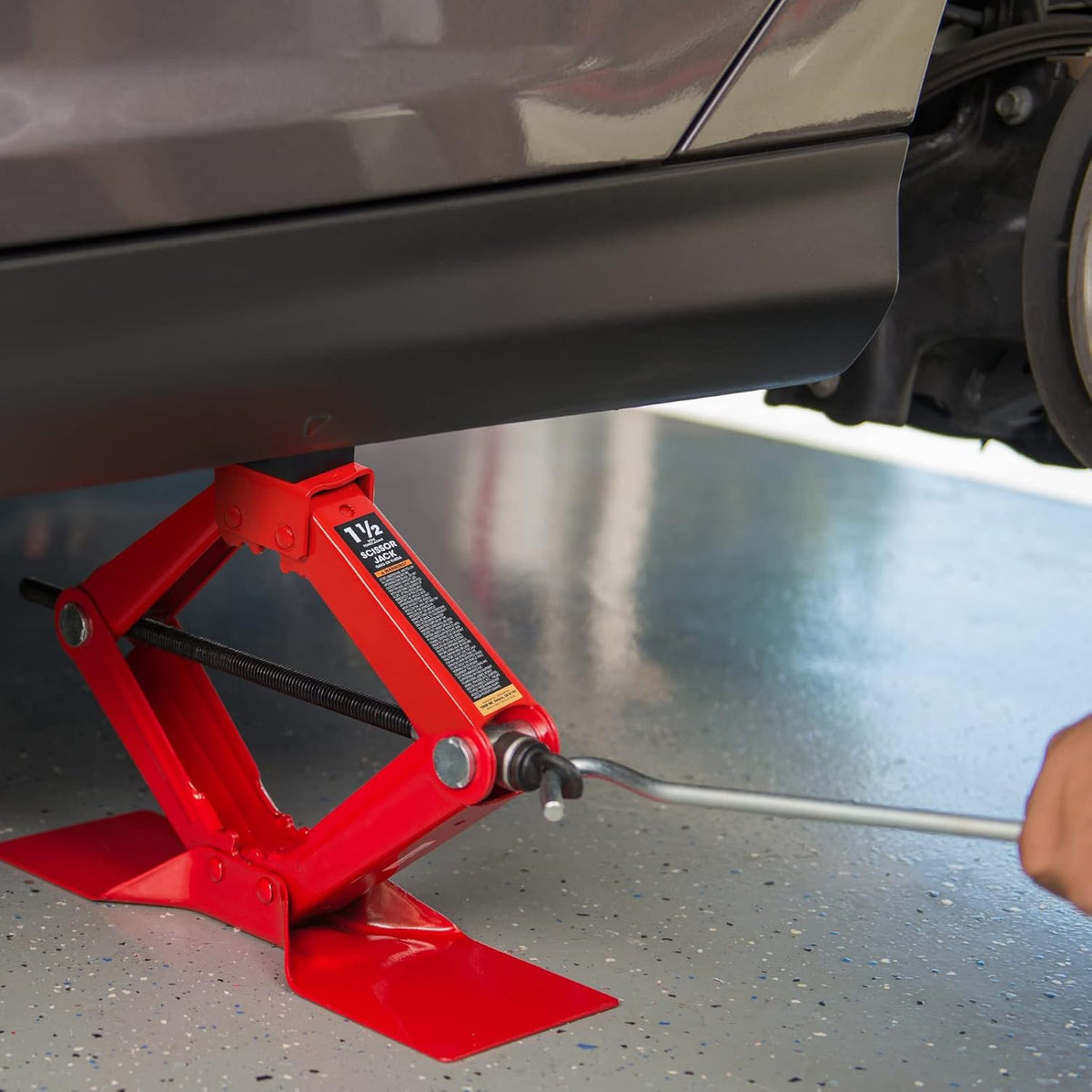 Big Red Torin AT10152S4R 1.5 Ton Steel Scissor Jack
