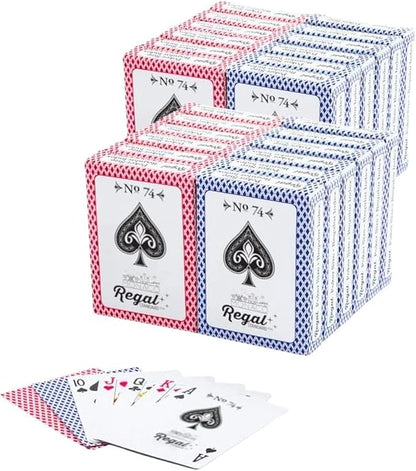 Regal Games - Bulk Playing Cards Set for Adults  Professionals - 24 Standard Decks, Large Print Deck of Cards - Blackjack, Euchre, Canasta, Poker Cards - Fun  Travel Playing Cards (24 Pack)