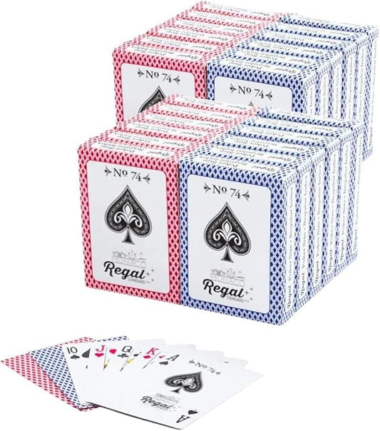 Regal Games - Bulk Playing Cards Set for Adults  Professionals - 24 Standard Decks, Large Print Deck of Cards - Blackjack, Euchre, Canasta, Poker Cards - Fun  Travel Playing Cards (24 Pack)