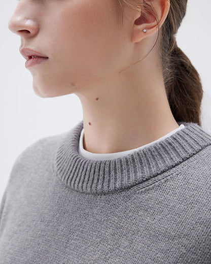 SUUKSESS Women Cashmere Blend Oversized Sweaters Long Sleeve Pullover Tops | Quiet Luxury Style, Crew Neck Jumpers, Dropped Shoulders, Casual Loos Fit, Fall Fashion Outfits, Work Travel Daily Wear