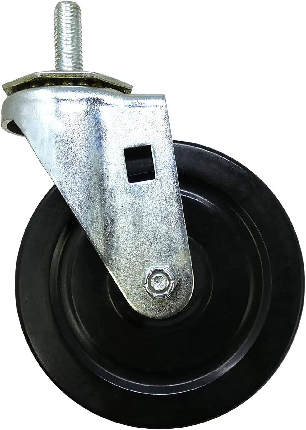 Shepherd Hardware 9023 4-Inch Soft Rubber Swivel Stem Caster, 1/2-Inch Stem Diameter, 200-lb Load Capacity