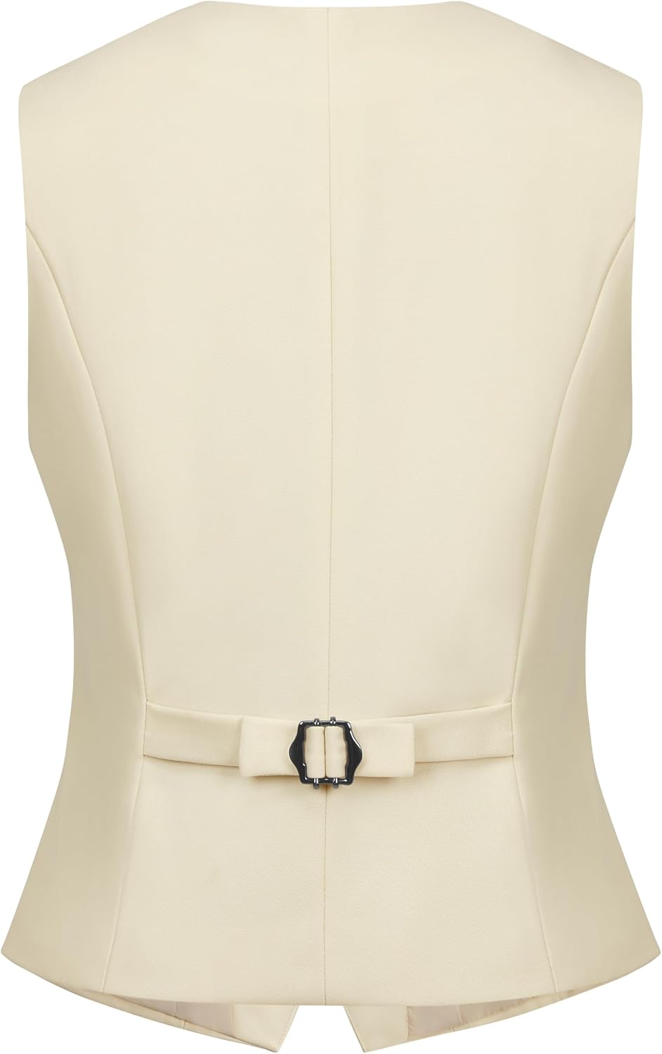 V VOCNI Women's Fully Lined 4 Button Dressy Suit Vest Waistcoat | V Neck, Sleeveless, Slim Fit, Formal Dress Waistcoat, Business Casual Vest Tops
