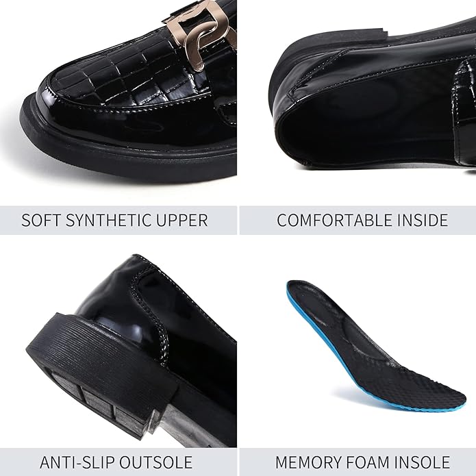 VOCNTVY Loafers for Women Slip On Comfort Business Work Shoes