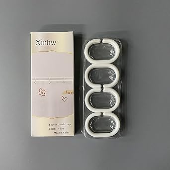 Xinhw Shower Curtain Rings, Plastic Shower Curtain Rings, Shower Curtain Hooks