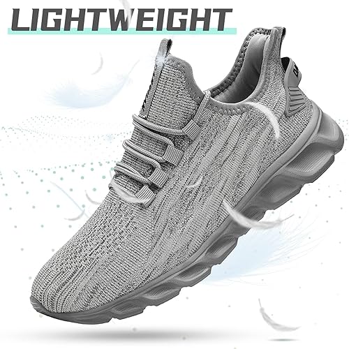 QIJGS Running Shoes for Men Gym Tennis Athletic Mesh Sneakers Lightweight Sports Fashion Workout Casual Shoes