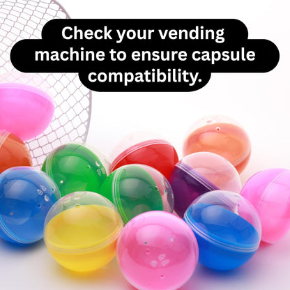 Vending Machine Capsules - 2" Empty BLUE Plastic Capsules - Toy Capsule - 10 Round Large Easter Eggs - Bath Bombs Molds - Party Favors Pinata Stuffers DIY Craft Supplies