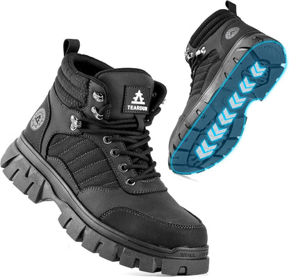 Steel Toe Boots for Men Waterproof Work Safety Shoes Non-slip Breathable Comfort Lightweight, Industrial & Construction Shoes, Indestructible Welding Boots Boots Botas de Trabajo Puncture Proof Shoes