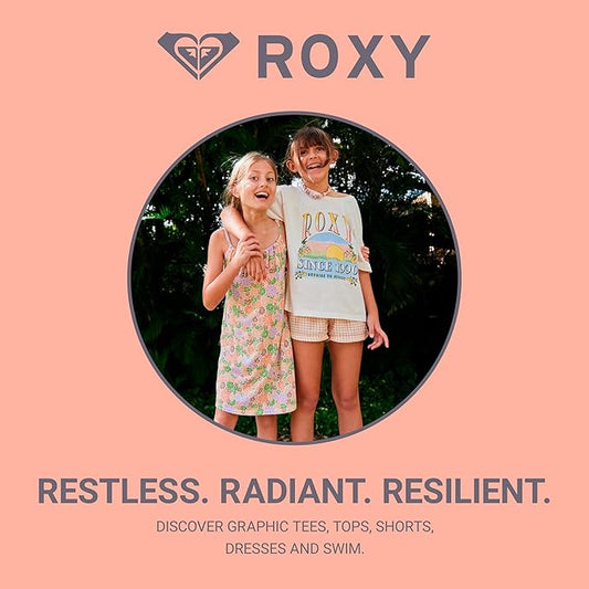 Roxy Girls' Long Sleeve Whole Hearted Rashguard Shirt, UPF 50 Sun Protection, Quick Dry