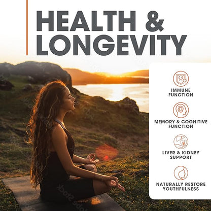 Genius Mushroom Supplement - Full-Spectrum Lions Mane, Cordyceps, Reishi -Daily Brain Nootropic for Energy, Focus, Memory  Overall Wellness - 90 Capsules  Organic for Mental Clarity  Performance